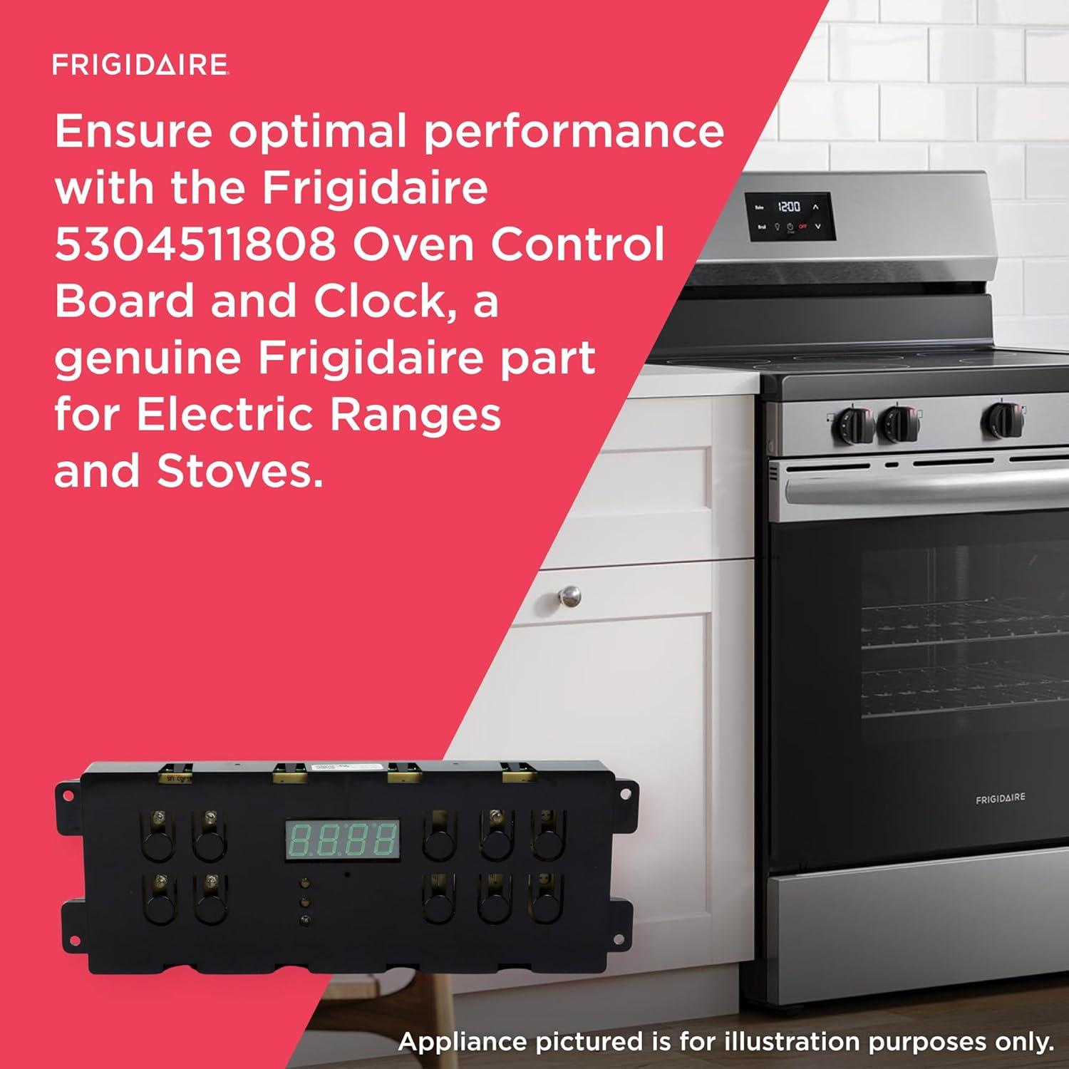 imageFrigidaire 5304511908 Oven Control Board and Clock for Electric Ranges and Stoves Black