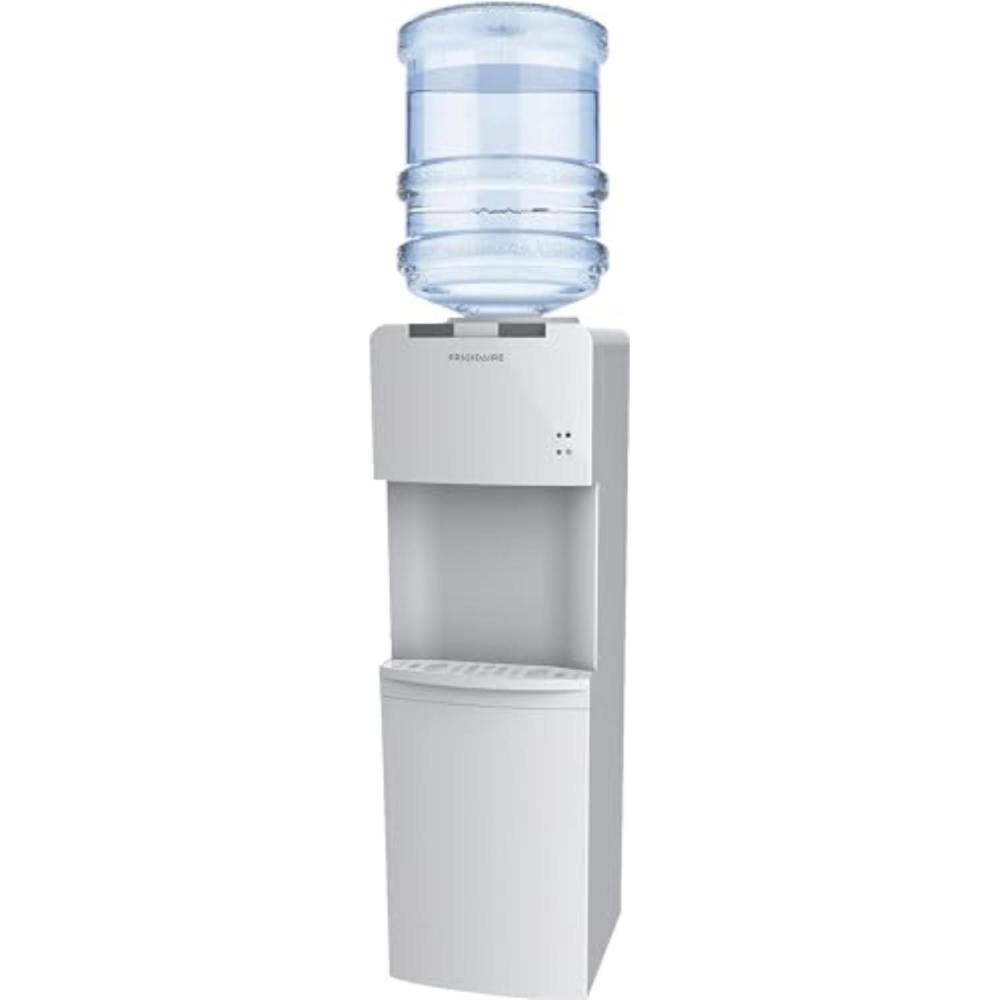 imageFrigidaire EFWC498  Top Loading Cooler Dispenser Hot ampamp Cold Water  Child Safety Lock  Innovative Slim ampamp Sleek Design Holds 3 or 5 Gallon Bottles  BlackWhite