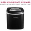 FRIGIDAIRE Portable Compact Ice Maker, Counter Top Ice Making Machine, 26lb per day, White(Black)