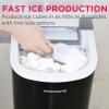 FRIGIDAIRE Portable Compact Ice Maker, Counter Top Ice Making Machine, 26lb per day, White(Black)
