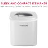 FRIGIDAIRE Portable Compact Ice Maker, Counter Top Ice Making Machine, 26lb per day, White(White)