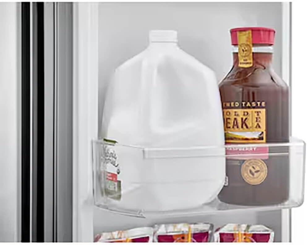 imageFrigidaire 174 Cu Ft 4 Door Refrigerator in Brushed Steel with Adjustable Freezer StorageNew Model