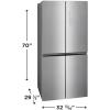 Frigidaire 17.4 Cu. Ft. 4 Door Refrigerator in Brushed Steel with Adjustable Freezer Storage(New Model)