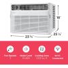 Frigidaire 18,000 BTU Smart Window Air Conditioner with Wi-Fi, Cools Up to 1,020 Sq. Ft., Remote Control, Quiet Operation, Eco Mode, 3 Fan Speeds, White