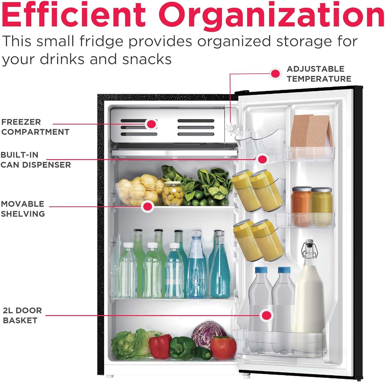 imageFRIGIDAIRE EFR107WHITE Mini Fridge for Dorm with White Board ampamp Small Ice Freezer 16 Cu Ft Compact Refrigerator WhiteBLACK