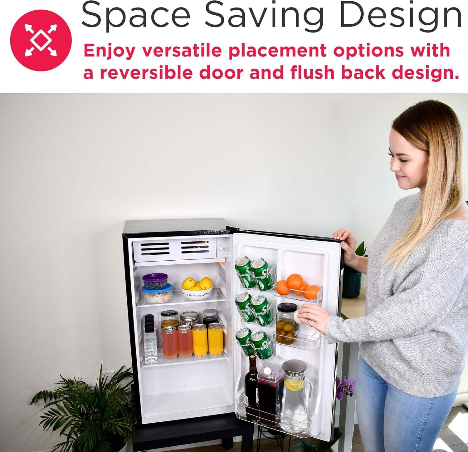 imageFRIGIDAIRE EFR107WHITE Mini Fridge for Dorm with White Board ampamp Small Ice Freezer 16 Cu Ft Compact Refrigerator WhiteBLACK