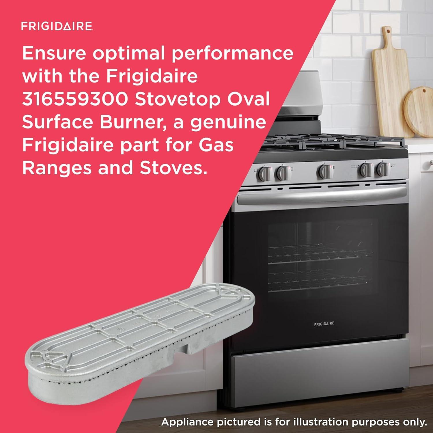 imageFrigidaire 316559300 Stovetop Oval Surface Burner for Gas Ranges and Stoves