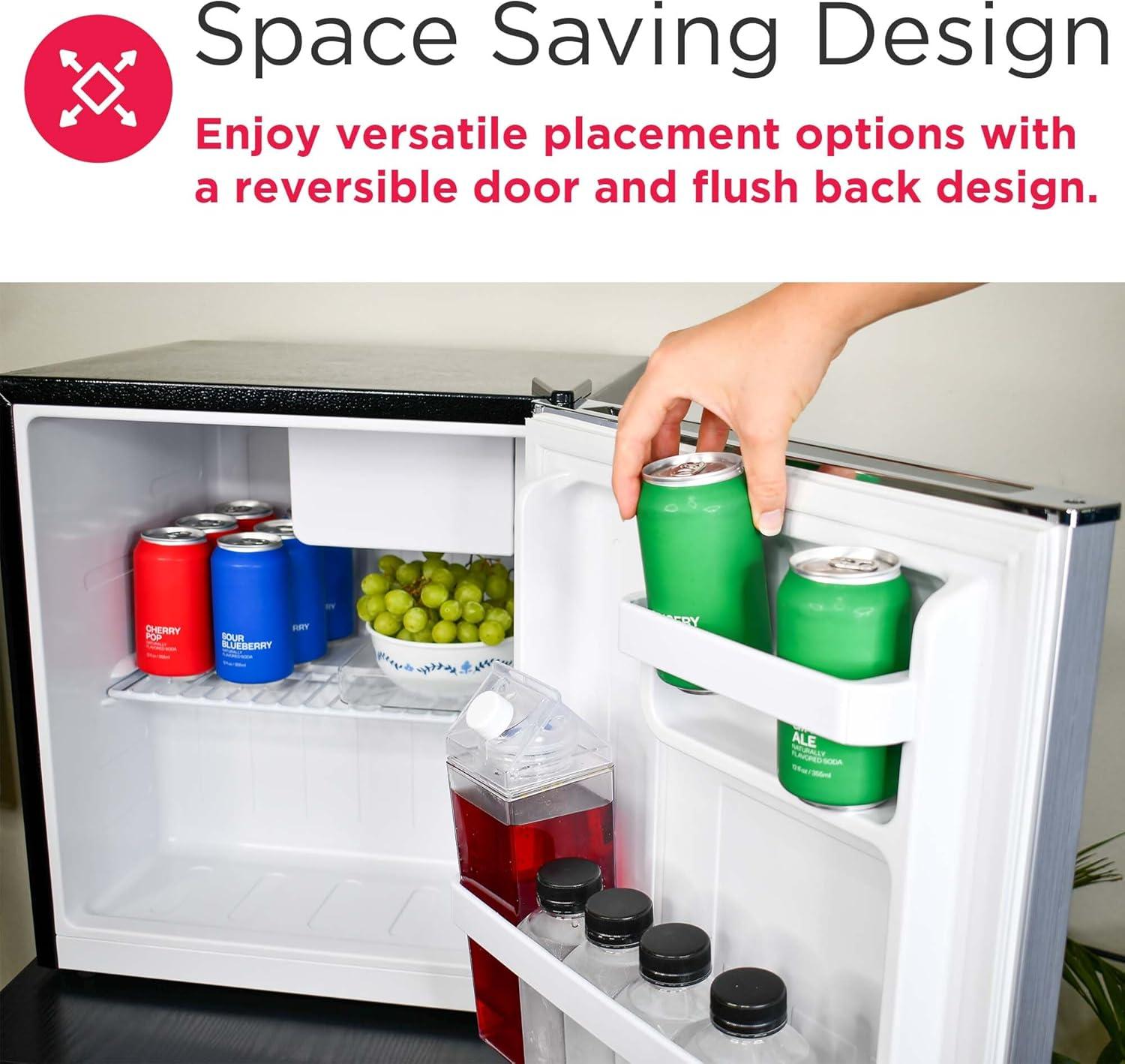 imageFrigidaire EFR182 16 cu ft Stainless Steel Mini Fridge Perfect for Home or The Office Platinum Series 18