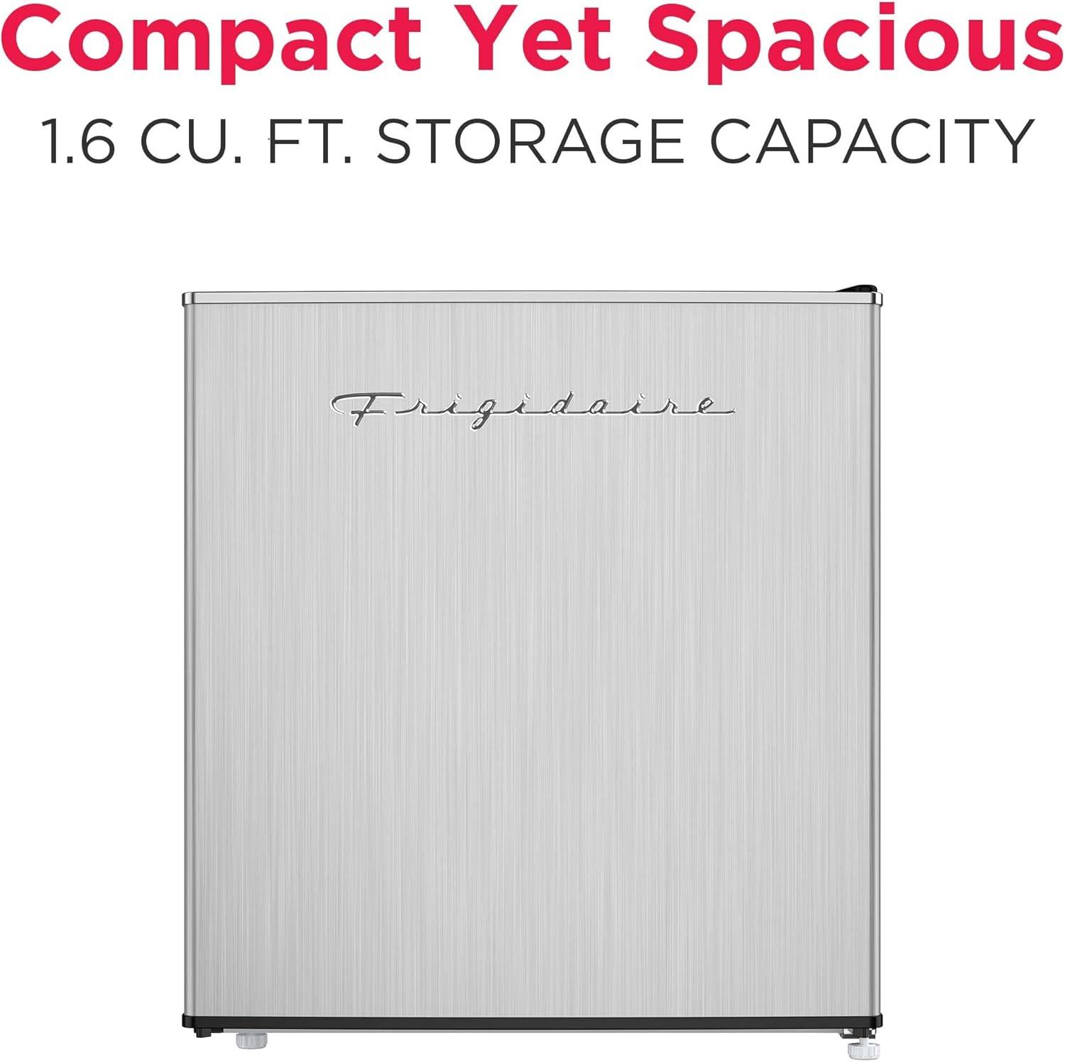 imageFrigidaire EFR182 16 cu ft Stainless Steel Mini Fridge Perfect for Home or The Office Platinum Series 18