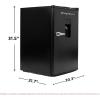 Frigidaire EFR494-BLACK Retro Compact Mini Fridge with Freezer Compartment, Chrome Handles, 4.4 Cu Ft, Built-in Water Dispenser, Black