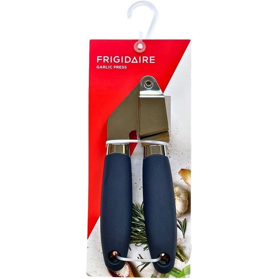 imageFrigidaire Garlic Press Stainless Steel with Soft Ergonomic Silicone Handle OLIVENavy