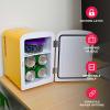 Frigidaire EFMIS151 Mini Portable Compact Personal Home Office Fridge Cooler BUILT IN SPEAKER, 4L Capacity, Chills Six 12 oz Cans, 100% Freon-Free & Eco Friendly(Yellow)