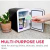 Frigidaire EFMIS151 Mini Portable Compact Personal Home Office Fridge Cooler BUILT IN SPEAKER, 4L Capacity, Chills Six 12 oz Cans, 100% Freon-Free & Eco Friendly(Black)