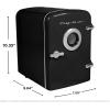 Frigidaire EFMIS151 Mini Portable Compact Personal Home Office Fridge Cooler BUILT IN SPEAKER, 4L Capacity, Chills Six 12 oz Cans, 100% Freon-Free & Eco Friendly(Black)