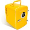 Frigidaire EFMIS151 Mini Portable Compact Personal Home Office Fridge Cooler BUILT IN SPEAKER, 4L Capacity, Chills Six 12 oz Cans, 100% Freon-Free & Eco Friendly(Yellow)