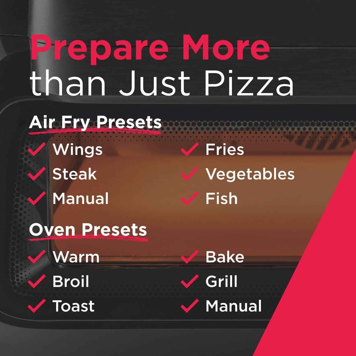 image:imageFrigidaire Electric Indoor Pizza Oven Reach Temperatures of 700F Stone Bake 12 Pizzas in Minutes Portable Countertop Oven with Air Fry and Bake Peel Included Model FRPO100BWith Pizza Peel Pizza Cutter