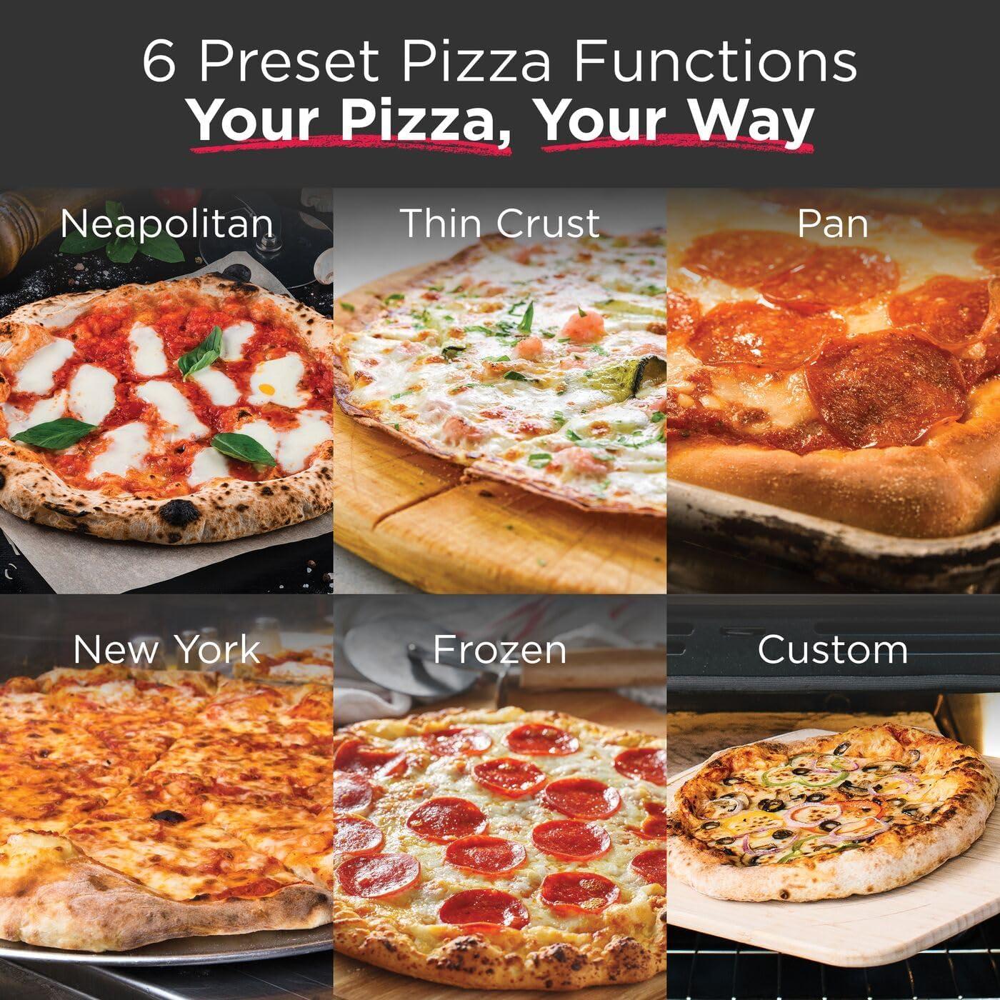 image:imageFrigidaire Electric Indoor Pizza Oven Reach Temperatures of 700F Stone Bake 12 Pizzas in Minutes Portable Countertop Oven with Air Fry and Bake Peel Included Model FRPO100BWith Pizza Peel Pizza Cutter