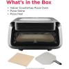 Frigidaire Electric Indoor Pizza Oven – Reach Temperatures of 700°F – Stone Bake 12” Pizzas in Minutes – Portable Countertop Oven with Air Fry and Bake. Peel Included Model FRPO100B(With Pizza Peel)