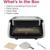 Frigidaire Electric Indoor Pizza Oven – Reach Temperatures of 700°F – Stone Bake 12” Pizzas in Minutes – Portable Countertop Oven with Air Fry and Bake. Peel Included Model FRPO100B(With Pizza Peel & Pizza Cutter)