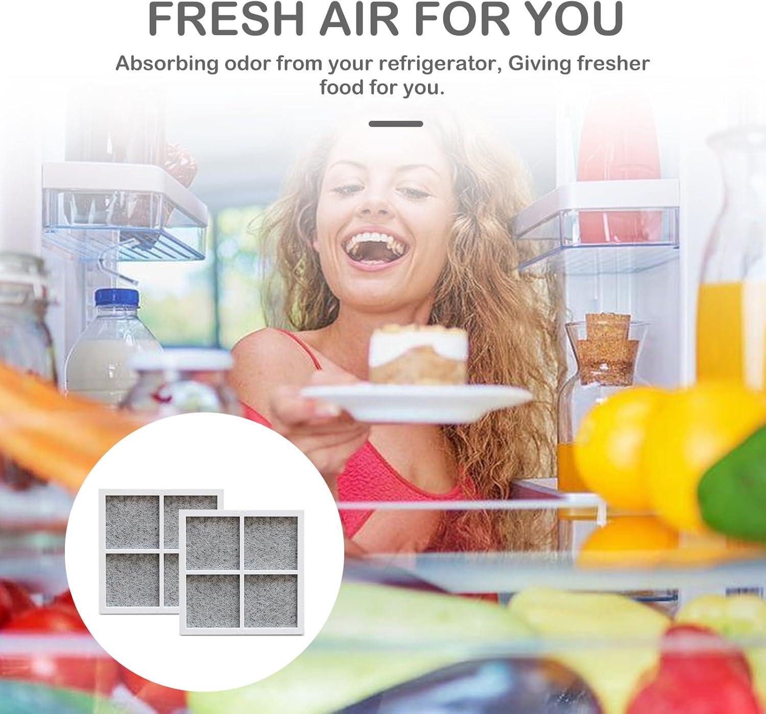 imageFiltre Air pour Rfrigrateur LG Pure n Fresh 2 Pcs Filtre Air Frais de Rechange pour RfrigrateurRfrigrateurPurificateur DairLG Pure N Fresh ADQ73214405 ADQ73214404 ADQ73214408