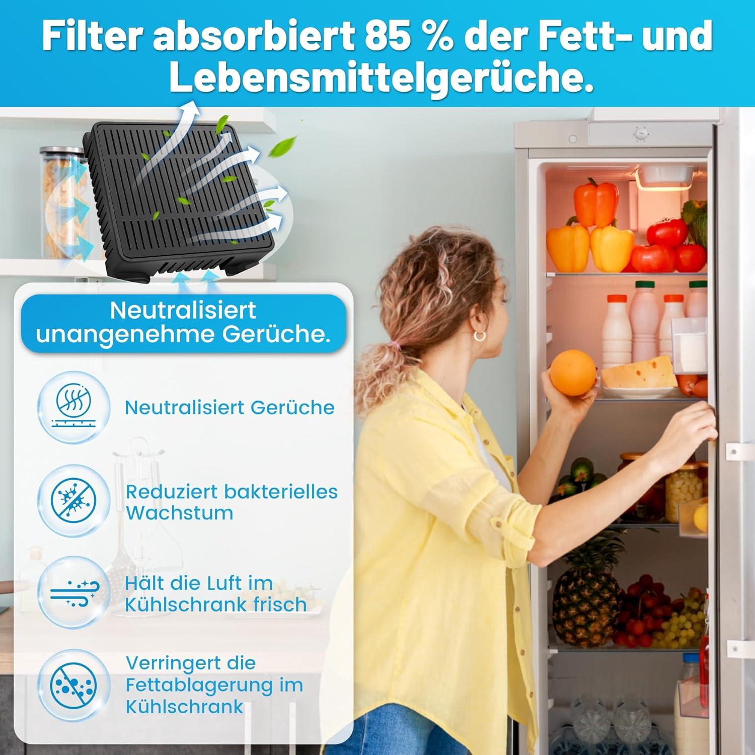 imageFiltre charbon actif adapt aux rfrigrateurs 9096342 Filtre Fresh Air avec charbon actif Filtre pour rfrigrateur 4 Stck4 Stck
