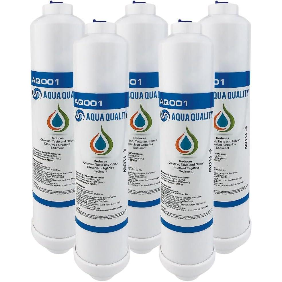 imageAqua Quality Lot de 5 filtres eau compatibles avec rfrigrateurs Samsung GE Daewoo LG Beko Bosch Hotpoint