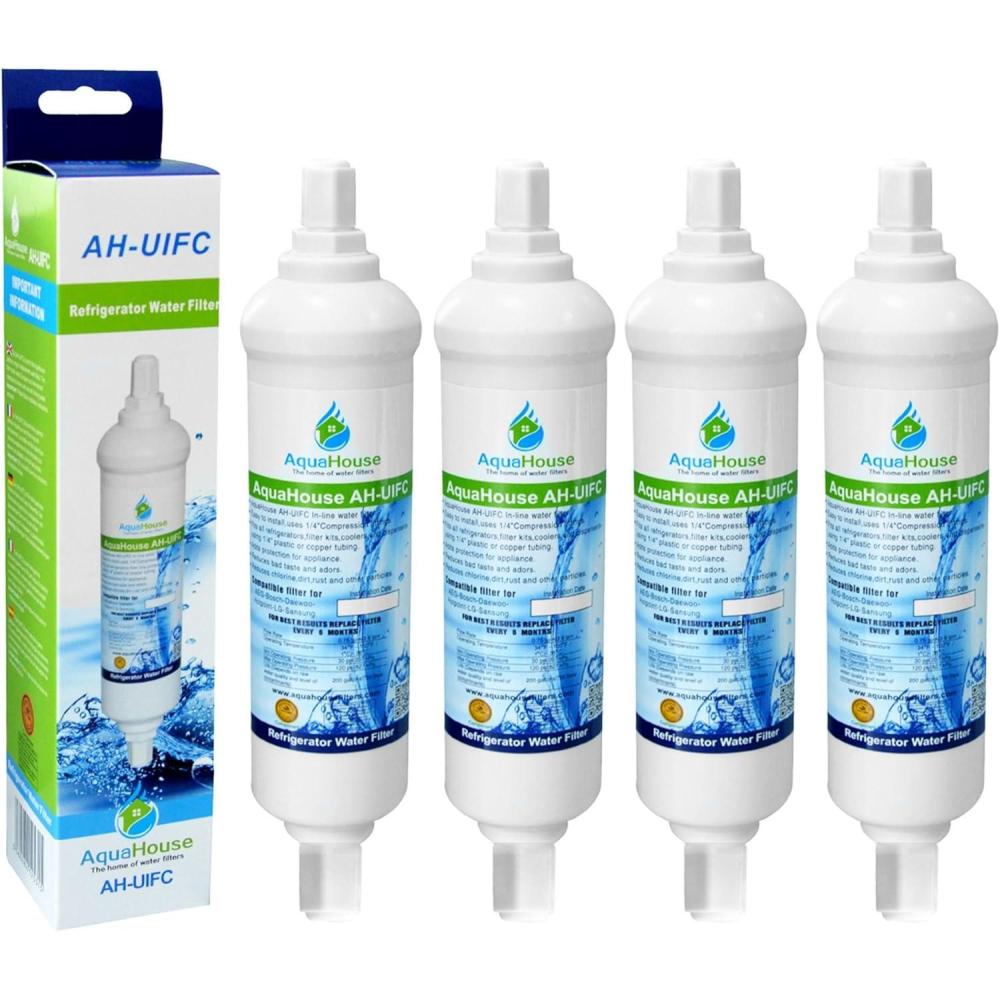 imageAquaHouse AHUIFC filtre  eau pour rfrigrateur compatible avec LG et Hotpoint BL9808 3890JC2990A 5231JA2012B 5231JA2012A DD7098  avec des connexions  vis lot de 4