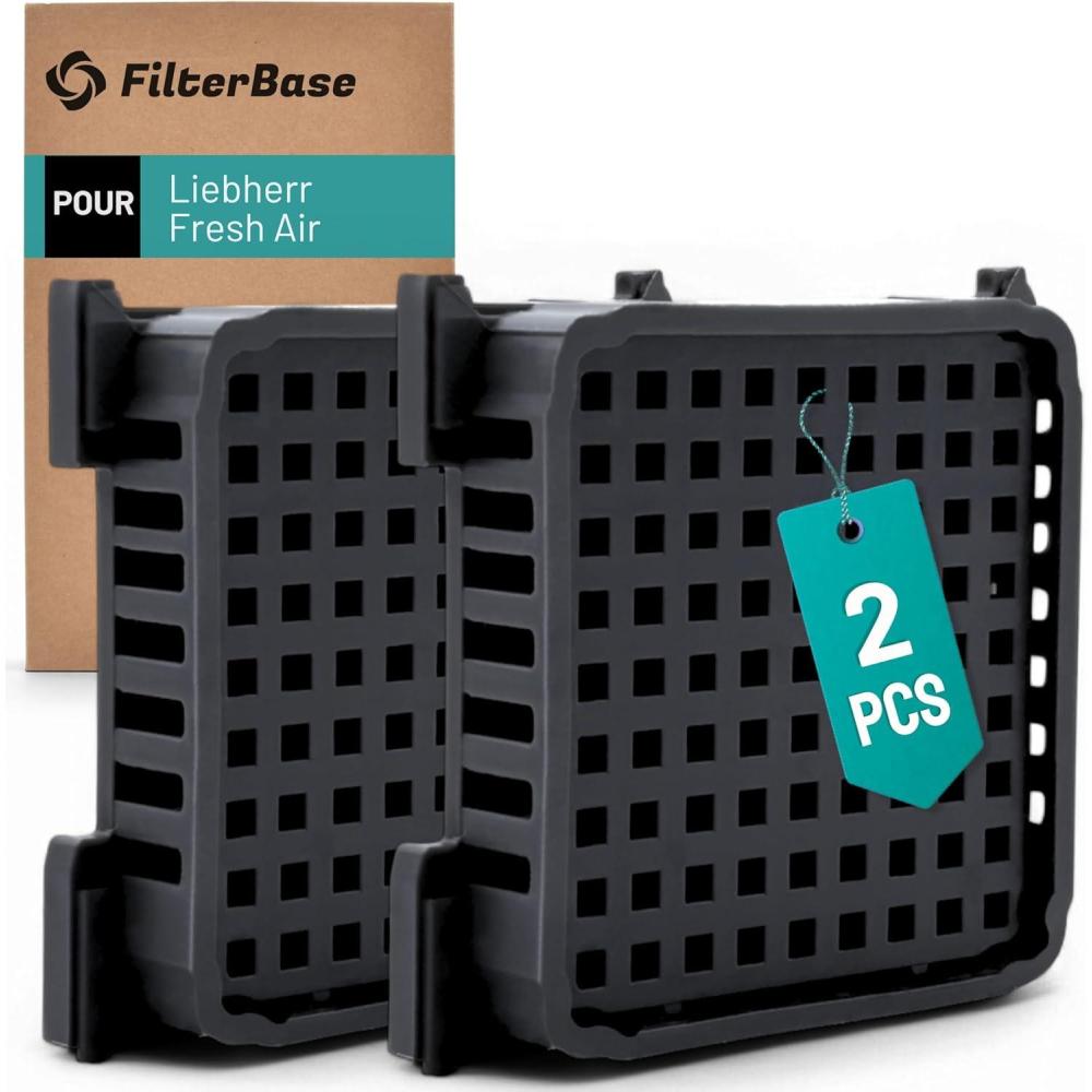 imageFiltre Air Frais pour Rfrigrateur Liebherr Lot de 2 Filtre Charbon Actif Compatible avec 9096989 9882460 988246000 et 744002100