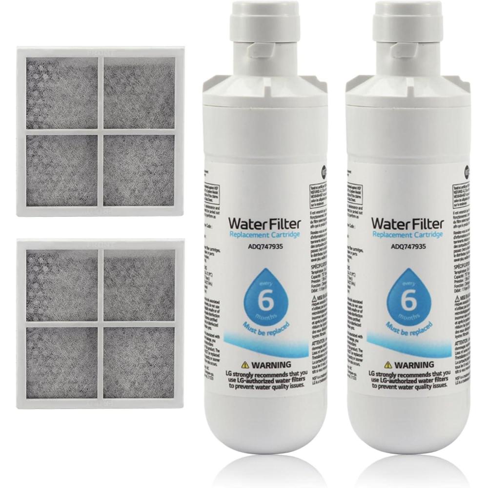imageFiltre eau pour rfrigrateur filtre eau et filtre air pour rfrigrateur filtre eau antiodeurs pour rfrigrateur pice de rechange pour filet dair remplacement pour LG LT1000P 2pcs