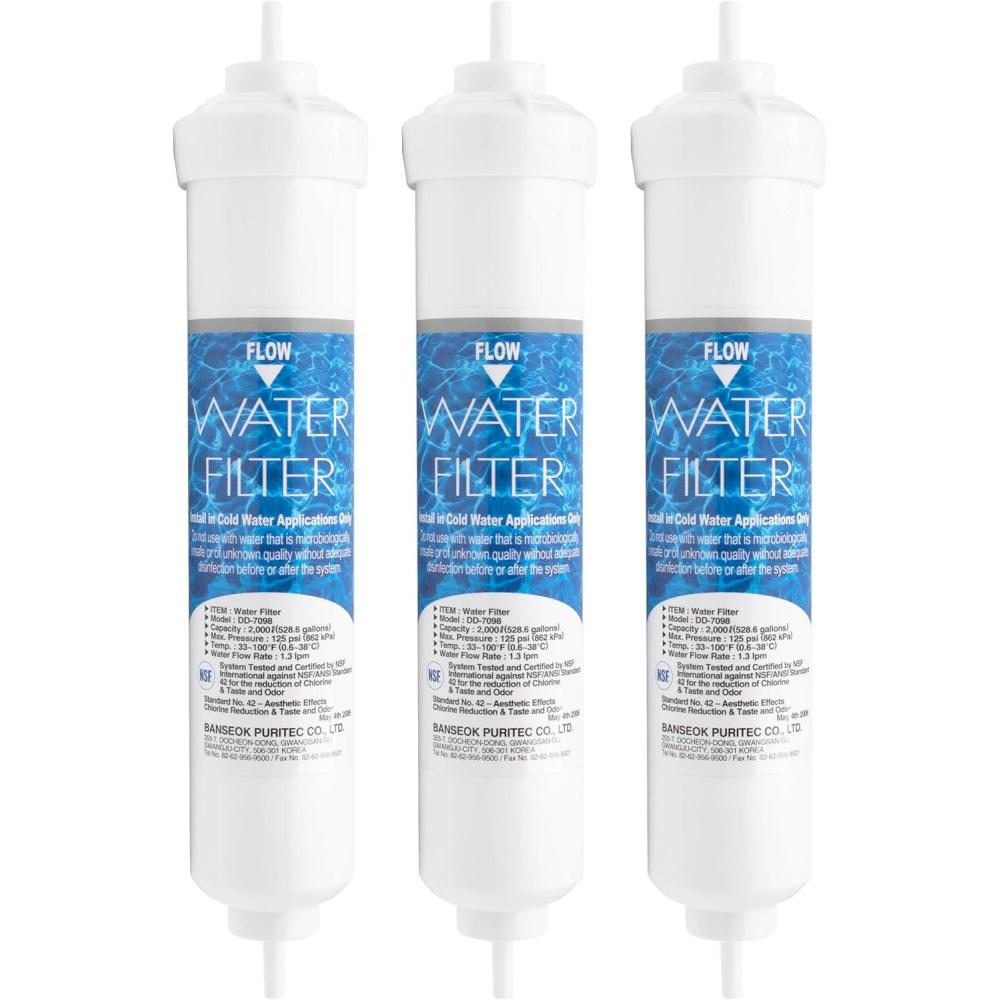 imageHQ DD7098 Lot de 3 filtres eau de remplacement pour rfrigrateur Daewoo srie FRN et FRS quivalent de la rfrence Daewoo DD7098