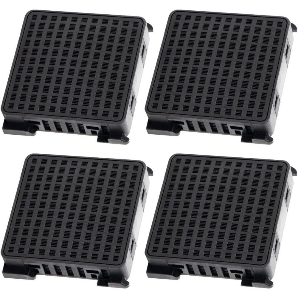 imagePack de 4 filtres charbon actif pour rfrigrateur Liebherr Fresh Air remplace 744002100 9096989 988246001 988246000 9882429 noir