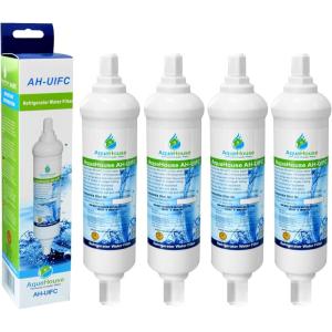 AquaHouse AH-UIFC filtre à eau pour réfrigérateur compatible avec LG et Hotpoint BL9808, 3890JC2990A, 5231JA2012B, 5231JA2012A DD-7098 – avec des connexions à vis (lot de 4)
