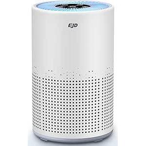 Purificateur d’air silencieux pour chambre à coucher, filtre HEPA H13 à 3 niveaux, 3 vitesses, mode nuit (12 dB) pour éliminer le pollen, la poussière, les squames d’animaux et les odeurs.