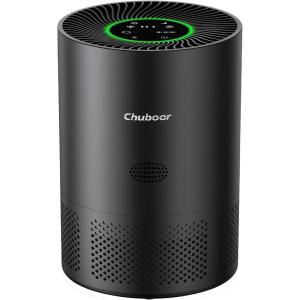 Purificateur d&rsquo;air allergique, filtre à air HEPA contre la moisissure, la poussière et les poils d&rsquo;animaux jusqu&rsquo;à 0,3 µm 240 m³/h CADR pour chambre jusqu&rsquo;à 110 m², indicateur de qualité de l&rsquo;air(Noir Mat)