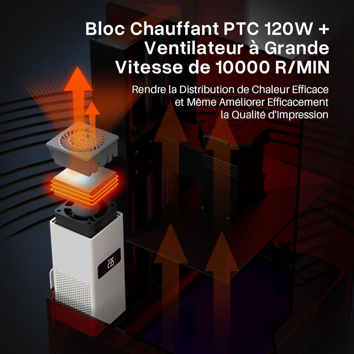 imageELEGOO Mini Purificateur dAir avec Filtre Charbon Actif et Adaptateur Universel pour Imprimante 3D LCD DLP MSLA en Rsine Lot de 2Mini Chauffage