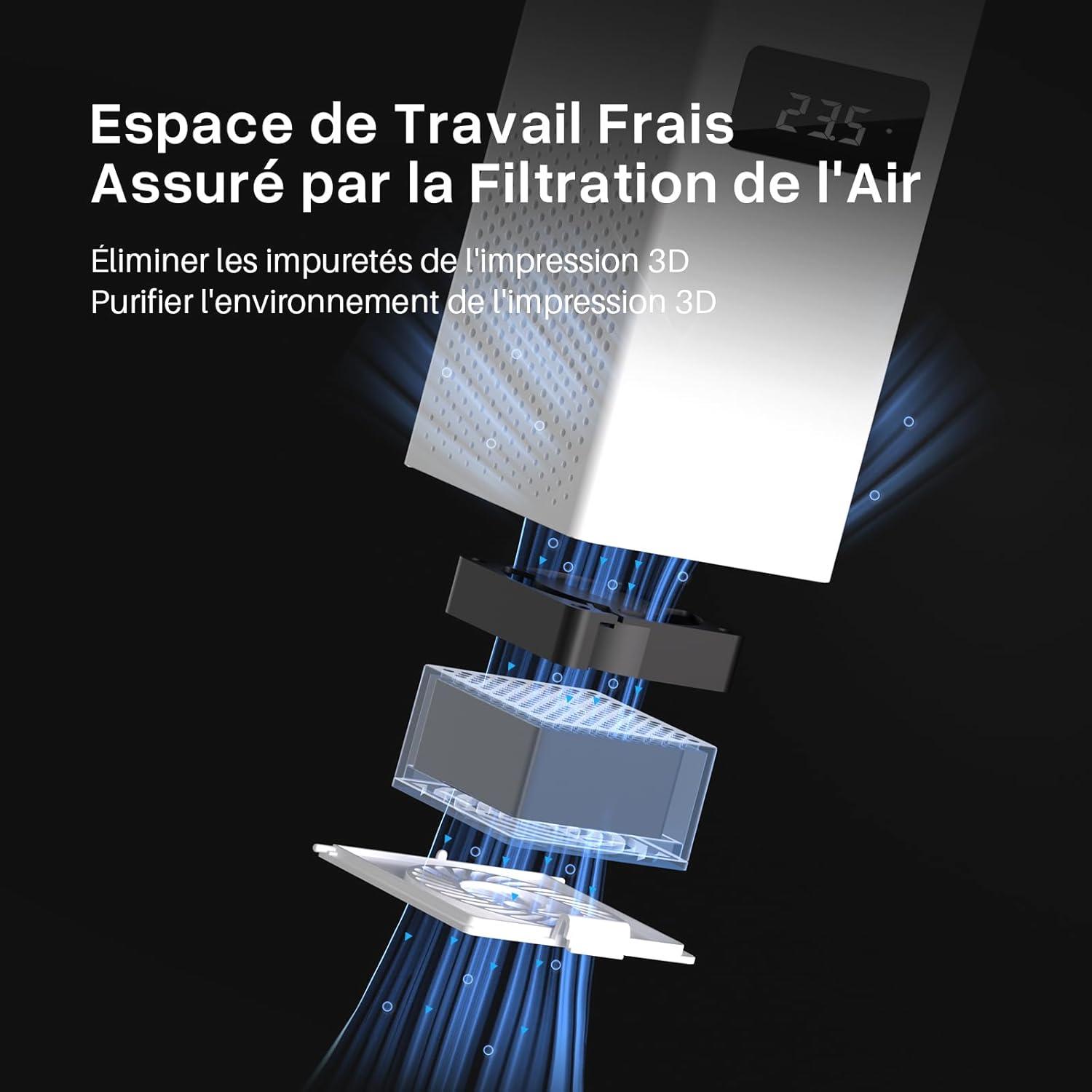 imageELEGOO Mini Purificateur dAir avec Filtre Charbon Actif et Adaptateur Universel pour Imprimante 3D LCD DLP MSLA en Rsine Lot de 2Mini Chauffage