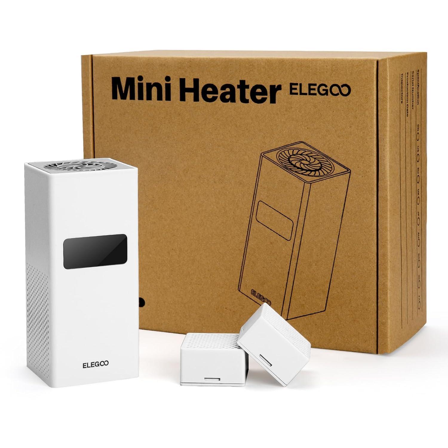 imageELEGOO Mini Purificateur dAir avec Filtre Charbon Actif et Adaptateur Universel pour Imprimante 3D LCD DLP MSLA en Rsine Lot de 2Mini Chauffage