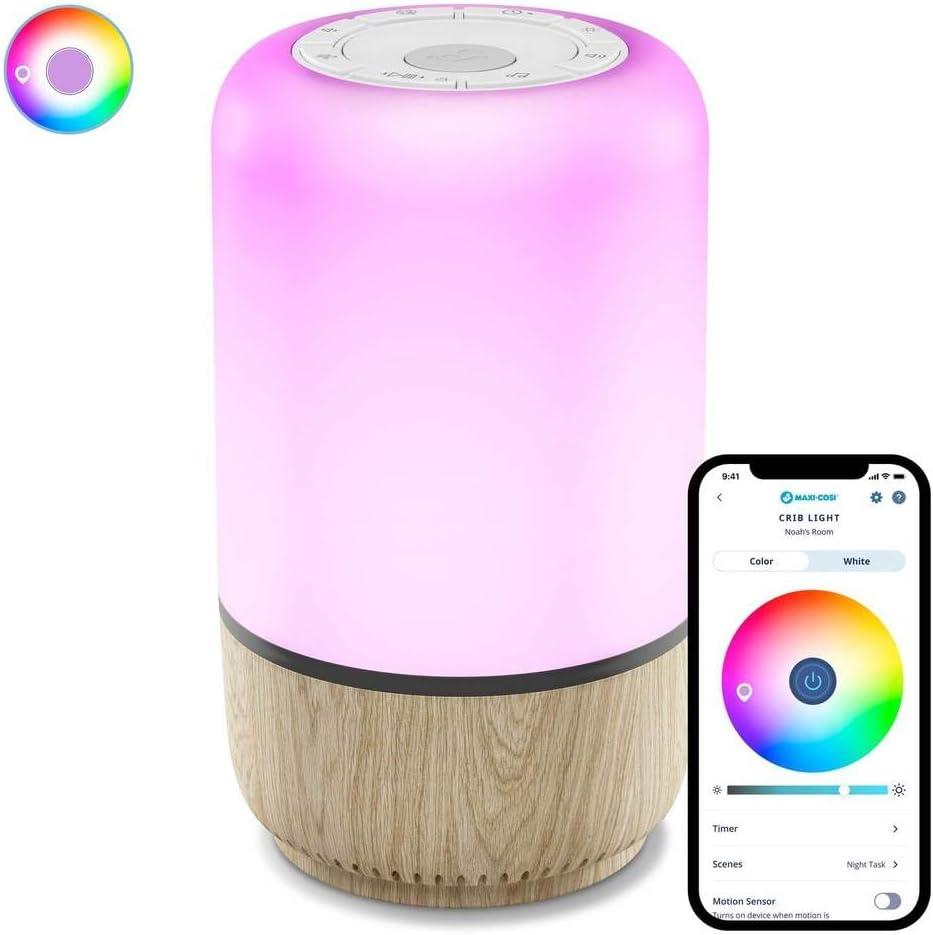 imageMaxiCosi Clean Purificateur dAir 3en1 Purificateur dAir HEPA pour Bb H13 ds la Naissance AntiAllergie Connected Home Compatible Alexa et Assistant GoogleVeilleuse Musicale