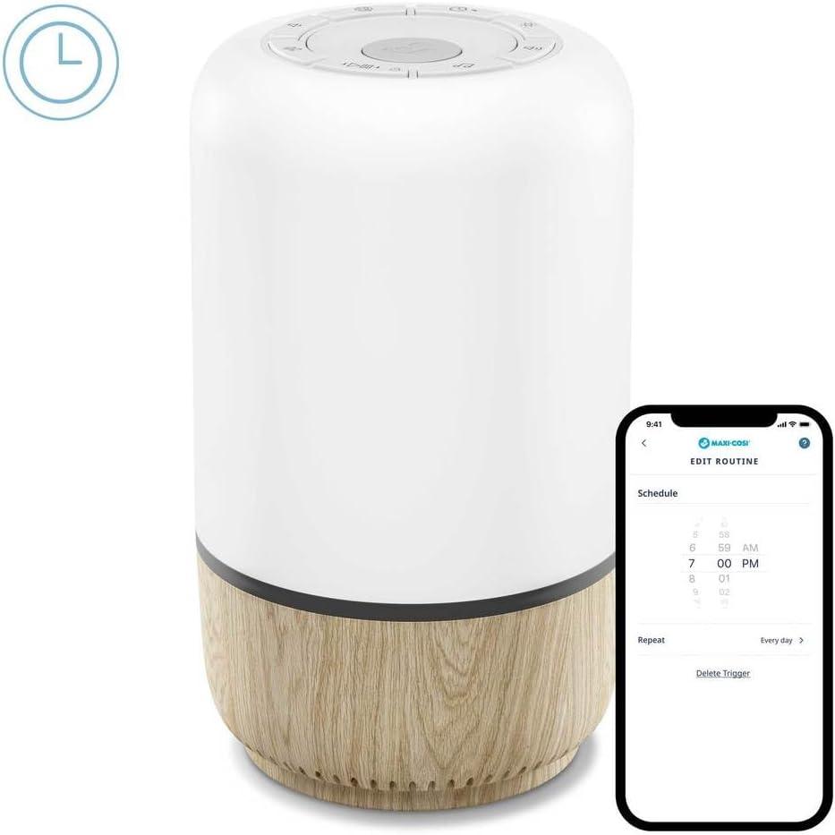 imageMaxiCosi Clean Purificateur dAir 3en1 Purificateur dAir HEPA pour Bb H13 ds la Naissance AntiAllergie Connected Home Compatible Alexa et Assistant GoogleVeilleuse Musicale