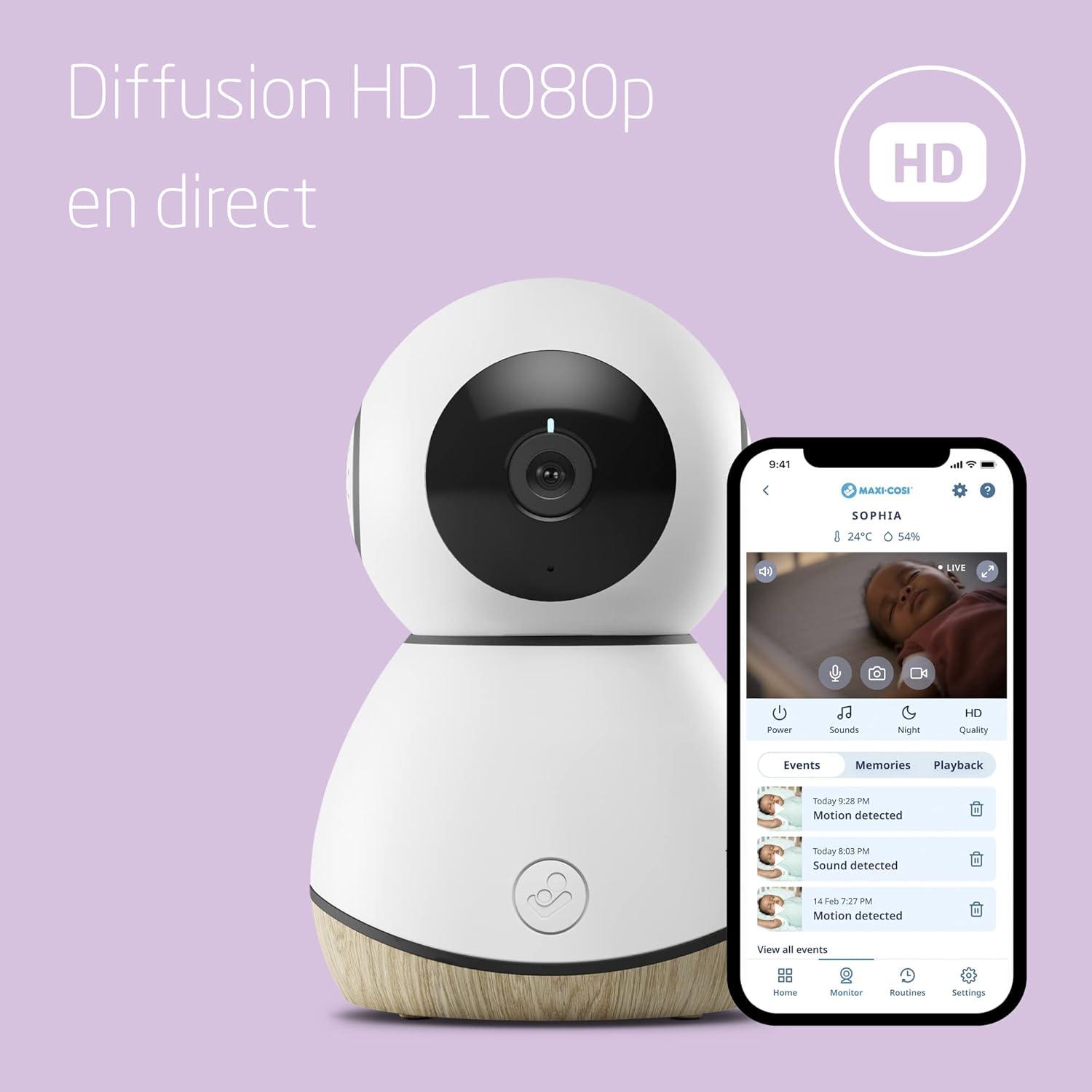 imageMaxiCosi Clean Purificateur dAir 3en1 Purificateur dAir HEPA pour Bb H13 ds la Naissance AntiAllergie Connected Home Compatible Alexa et Assistant GoogleEcoutebb Vido