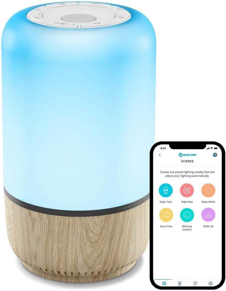 imageMaxiCosi Clean Purificateur dAir 3en1 Purificateur dAir HEPA pour Bb H13 ds la Naissance AntiAllergie Connected Home Compatible Alexa et Assistant GoogleVeilleuse Musicale