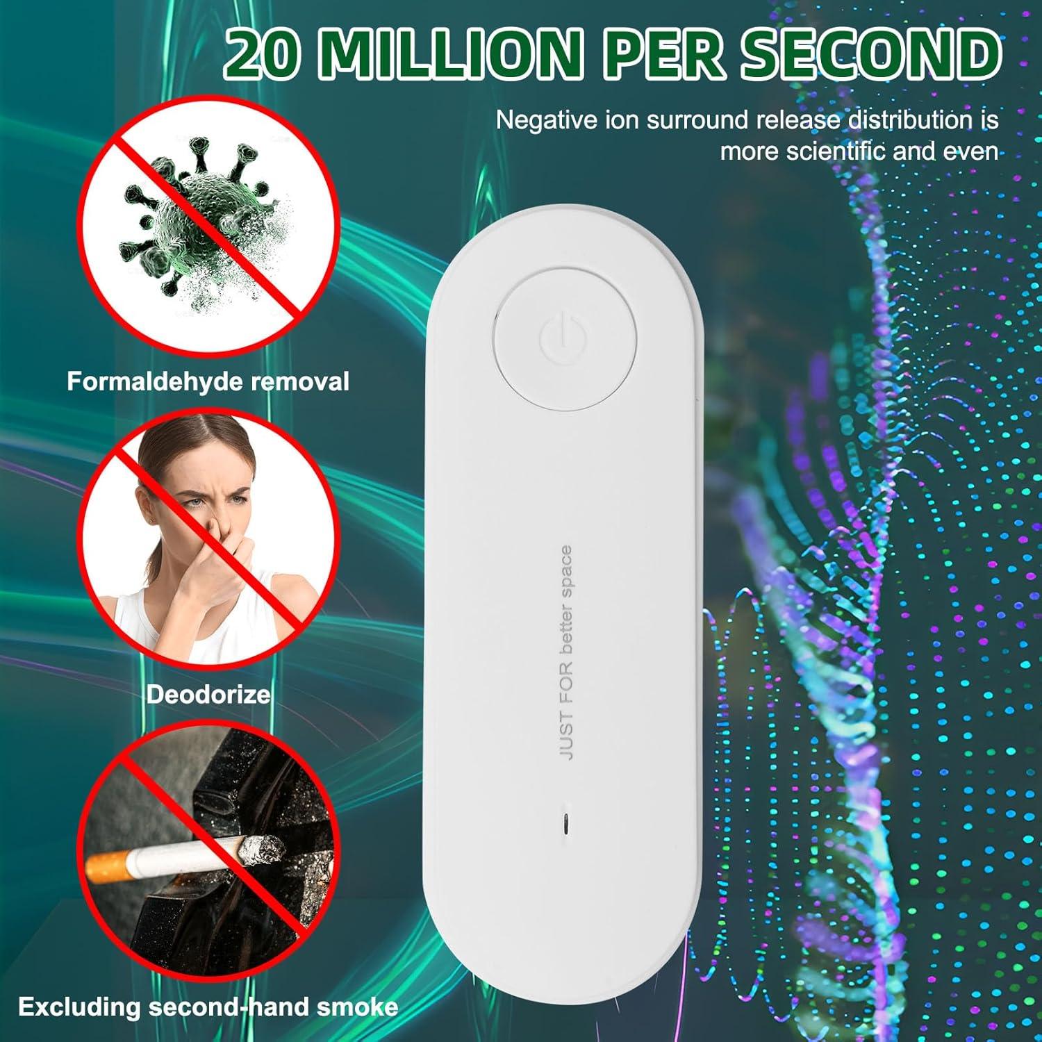 imagePurificateur dAir Ionique Mini Air Purifier Plugin Negative Ion Purifier Compact limine OdeursPoussires Purificateur Dair Ions Ngatifs pour ChambreMaisonSalonChambre dAnimaux