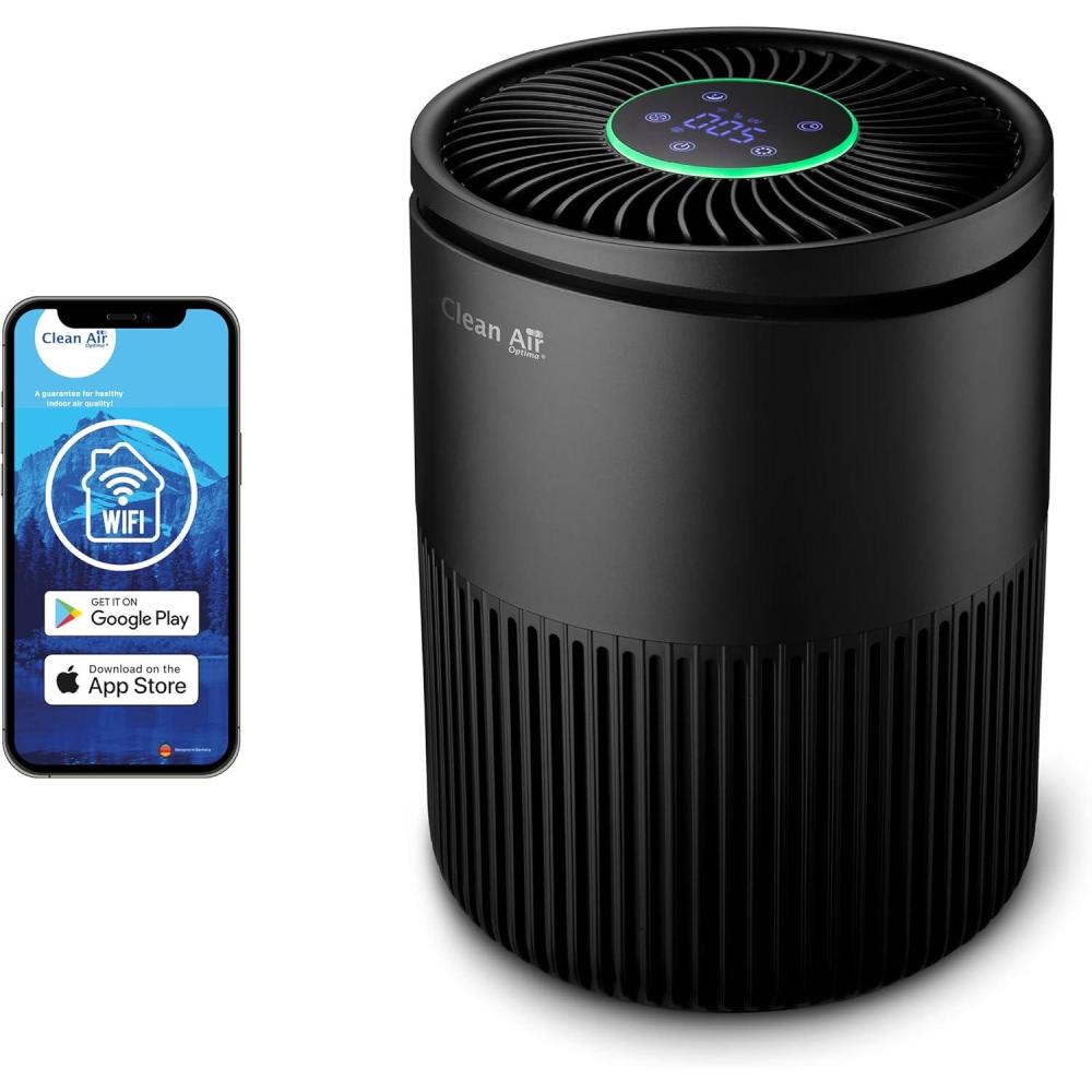 imageClean Air Optima Purificateur dair HEPA UV et ioniseur intelligent CA503T Compact Smart Convient aux pices jusqu 30 m 75 m Filtre TRUE HEPA H13 Filtre charbon actif Ioniseur