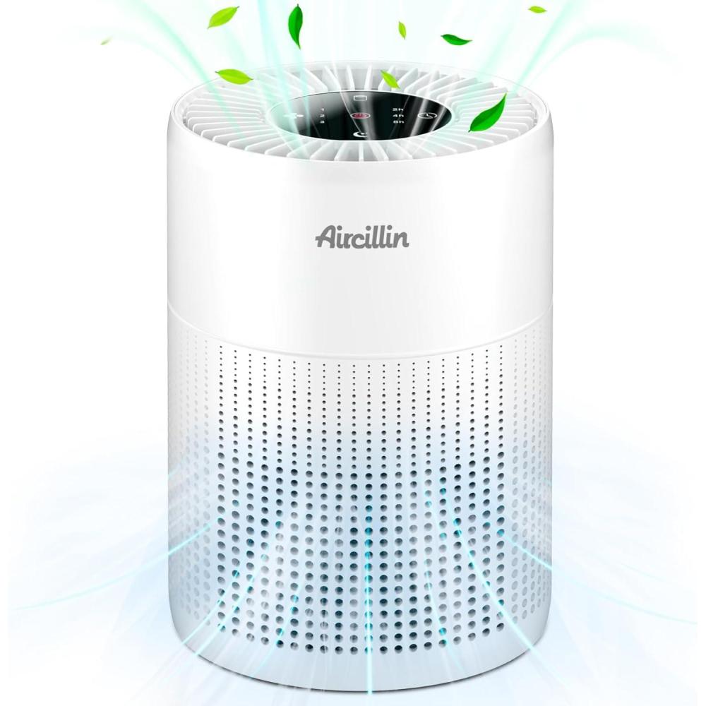 imagePurificateur dAir avec HEPA Filtre Couverture Max 793 Sq Ft 360 Air Purifier Purificateurs dair capturer 9997 De Fume Pollen Poussire Jusqu 01 Micromtre 23dB avec veilleuseCasual