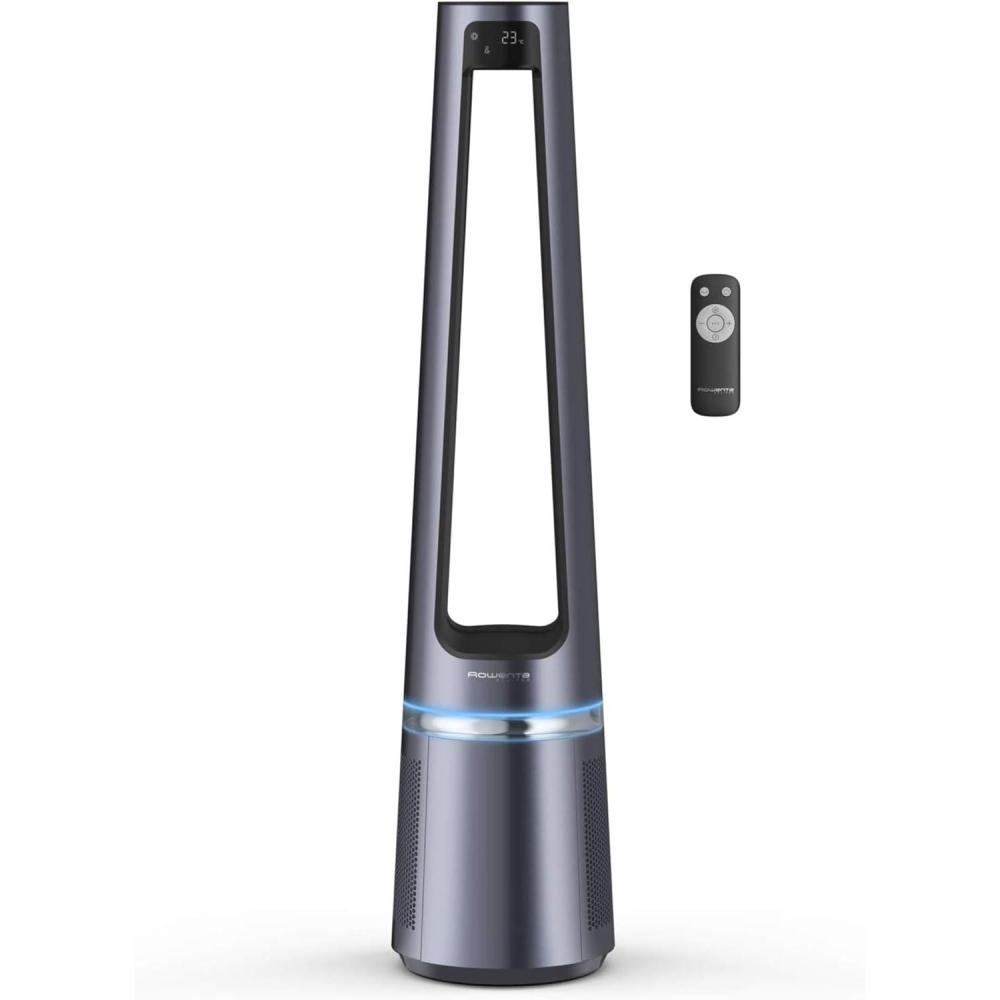 imageRowenta Eclipse 3en1 Ventilateur purificateur Purifie Chauffe Ventile Silencieux Puissant Multioscillations 12 vitesses Minuteur Dpart diffr QU5062F0Unique