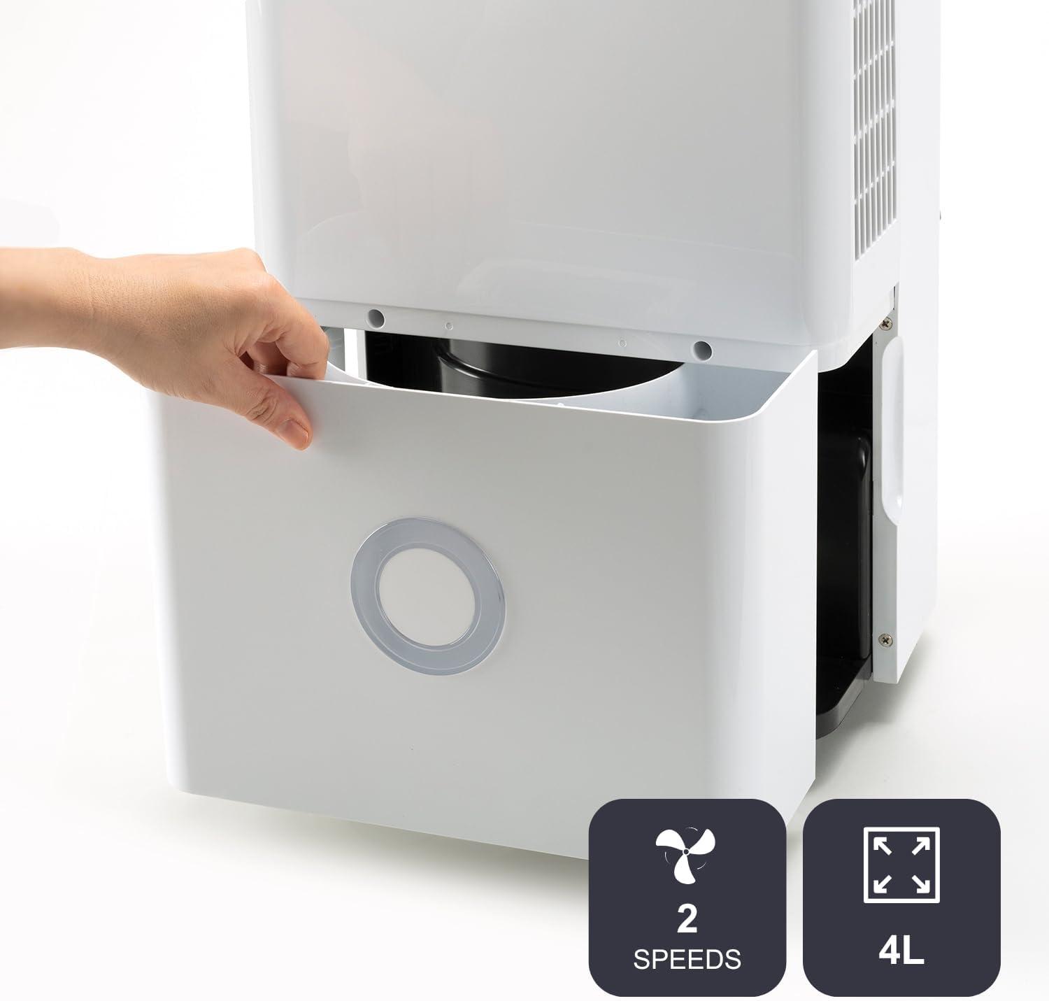 imageBLACKDECKER BXDH12E Dshumidificateur 12L Jusqu 25m2 Fonction schage 2 vitesses 18L Programmable 24h24 Rfrigrant cologique R290 Poigne de transport Filtre amovible et lavable20L Jour