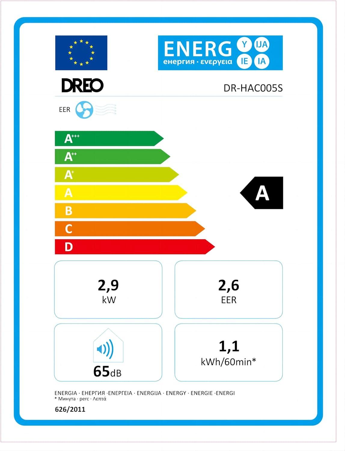 imageDreo Climatiseur portable 10 000 BTU pour chambre refroidissement sans drainage silencieux contrle par applicationvoix minuterie 24h avec ventilateur et dshumidificateurBlanc