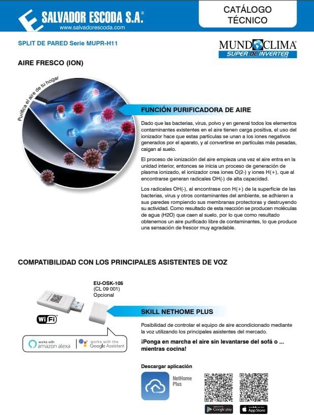 imageEFIMARKET MUNDOCLIMA MUPR12H11 Climatiseur 3500W
