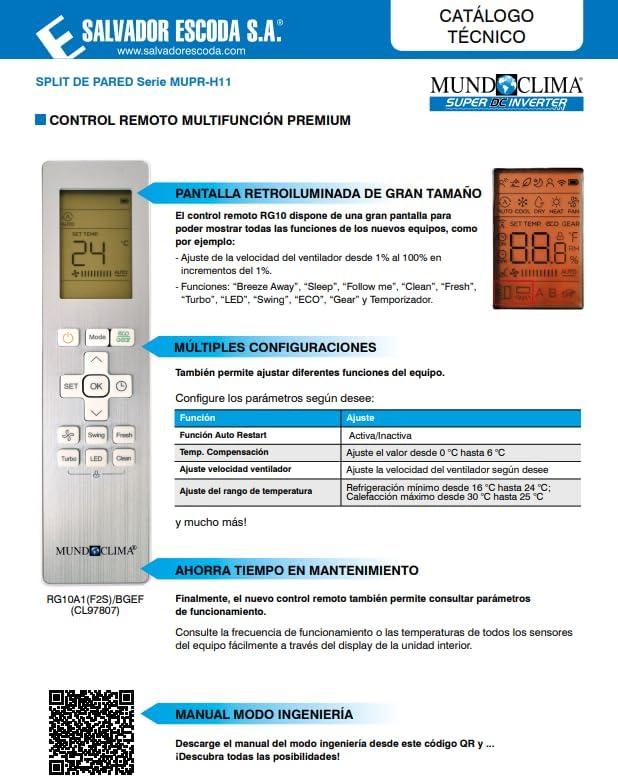 imageEFIMARKET MUNDOCLIMA MUPR12H11 Climatiseur 3500W