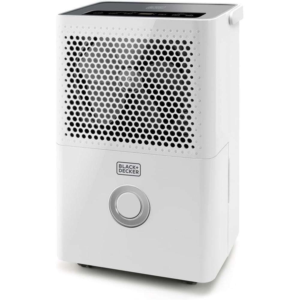 imageBLACKDECKER BXDH12E Dshumidificateur 12L Jusqu 25m2 Fonction schage 2 vitesses 18L Programmable 24h24 Rfrigrant cologique R290 Poigne de transport Filtre amovible et lavable12L Jour